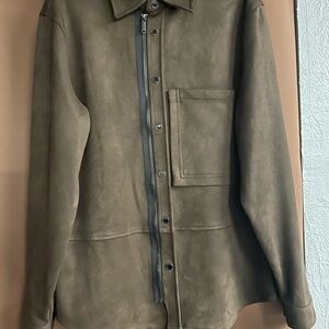 EUC faux suede men’s shirt jacket